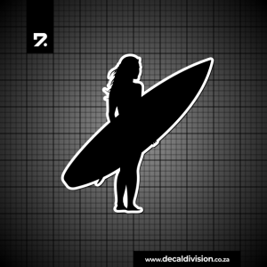 Surfer Silhouette Sticker - Girl